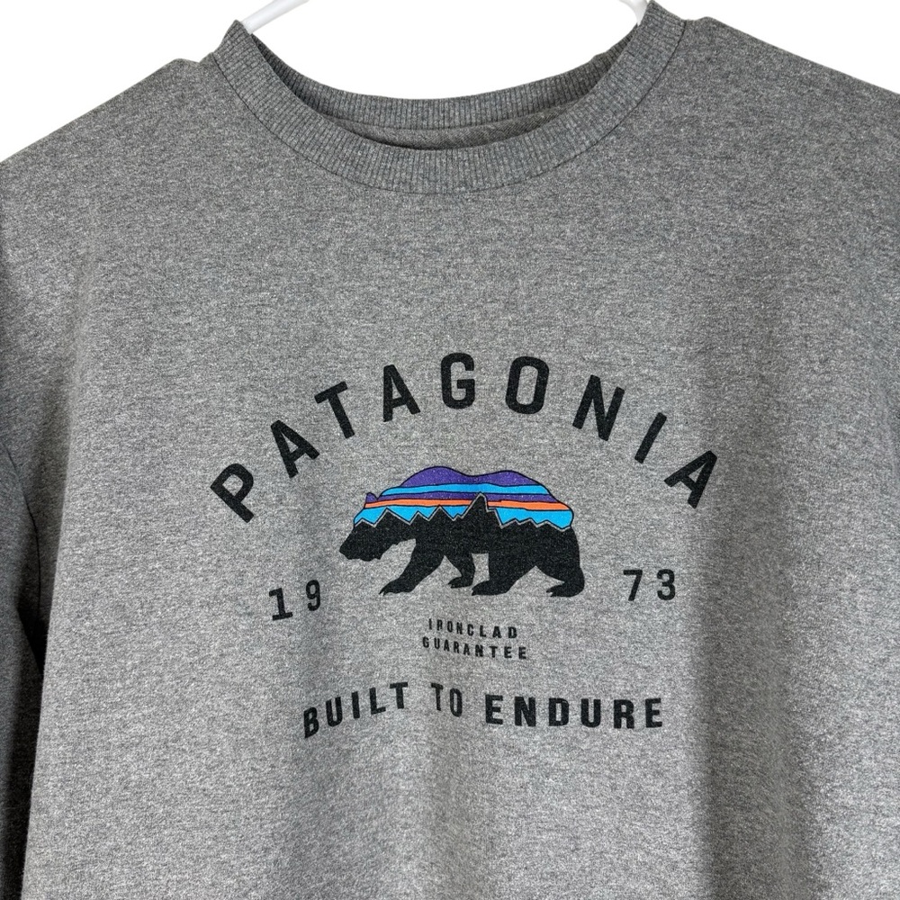 Patagonia Gray Pullover Men's Large Sweater Regular Fit Crewneck Unisex - Picture 2 of 6